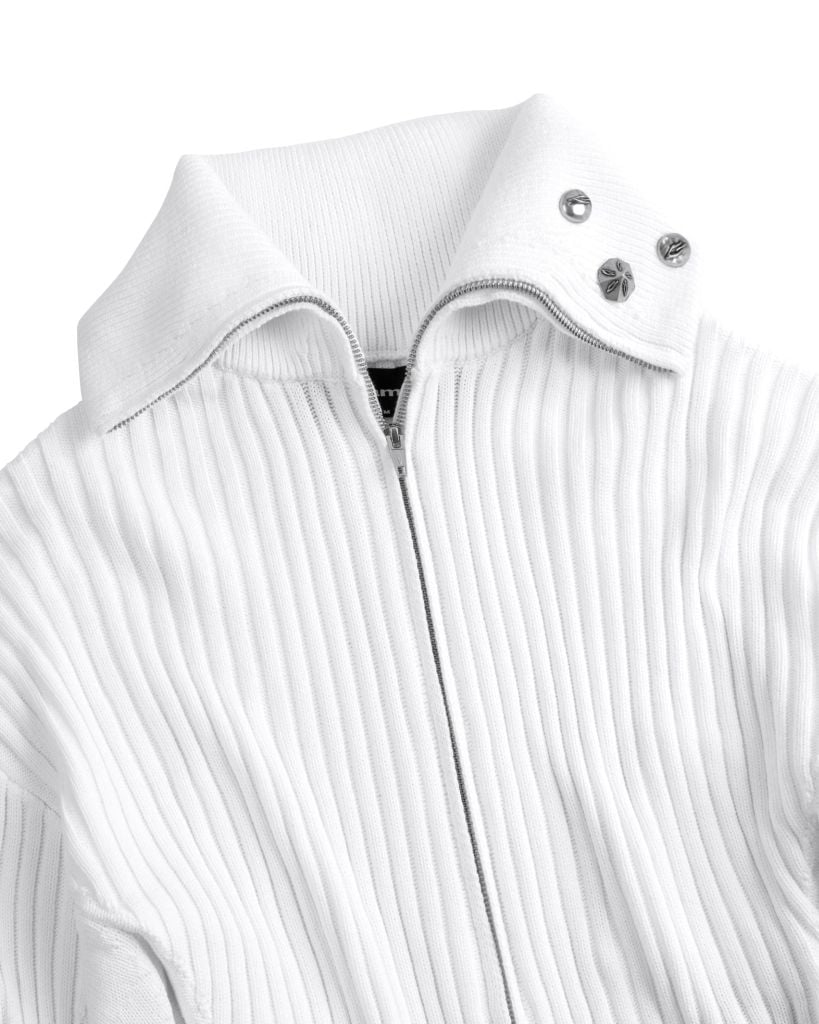 POLAR ZIP KNIT / WHITE