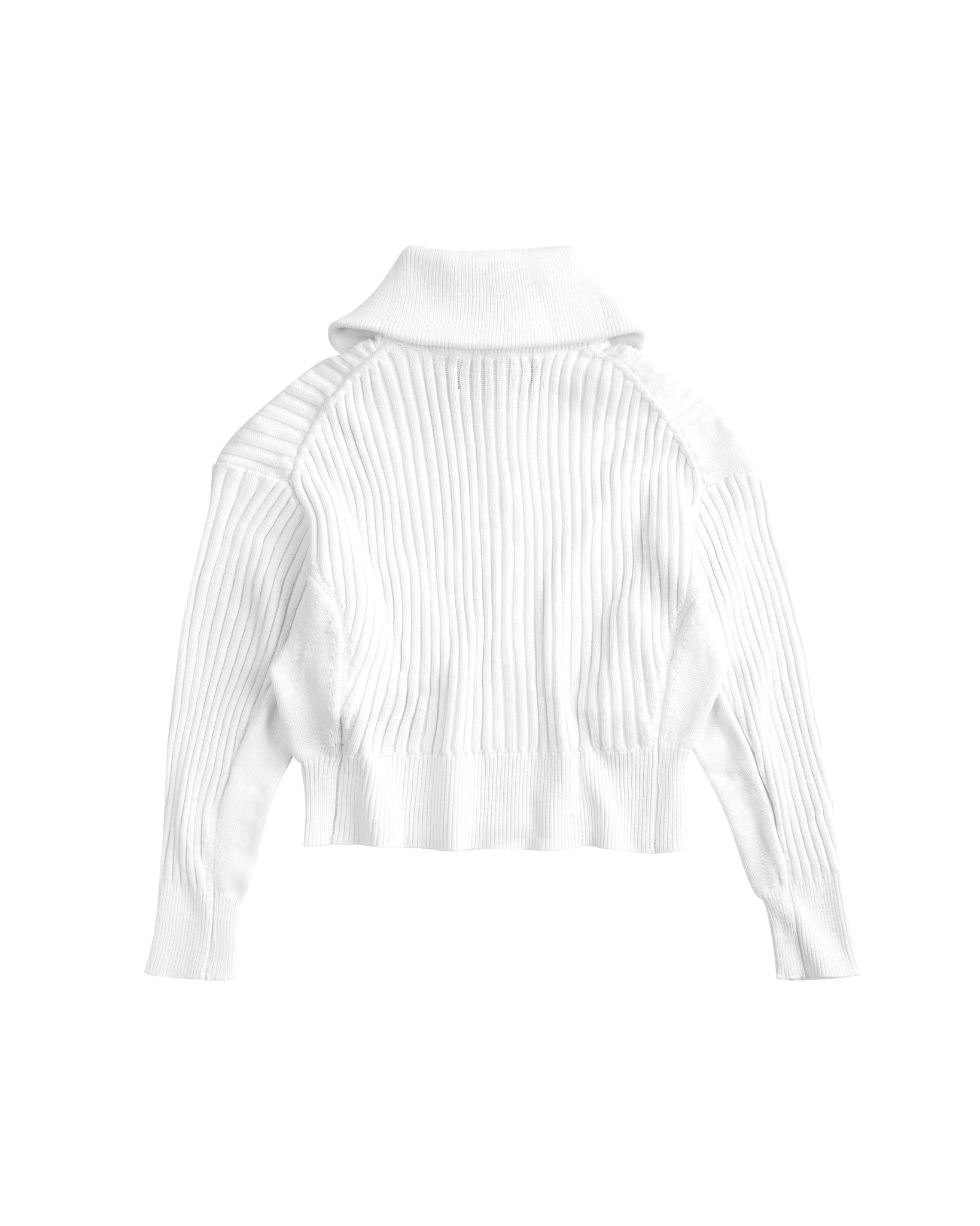 POLAR ZIP KNIT / WHITE