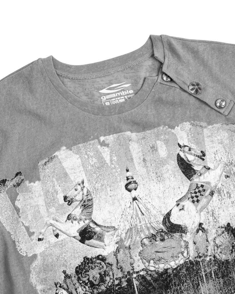 CAROUSEL TEE / SMOKE