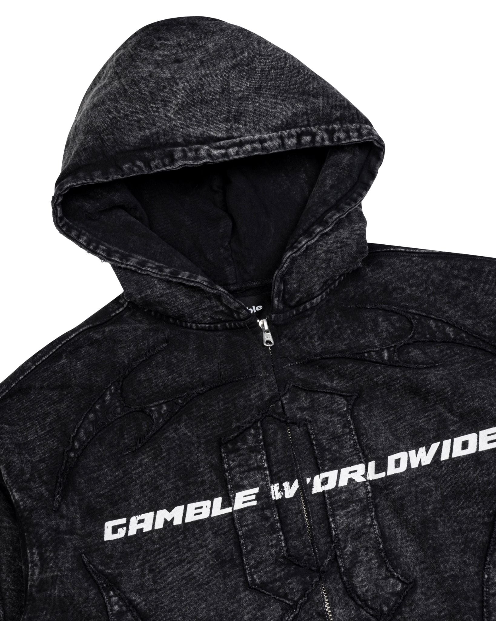 TRIBAL FULLZIP HOODIE / CHARCOAL