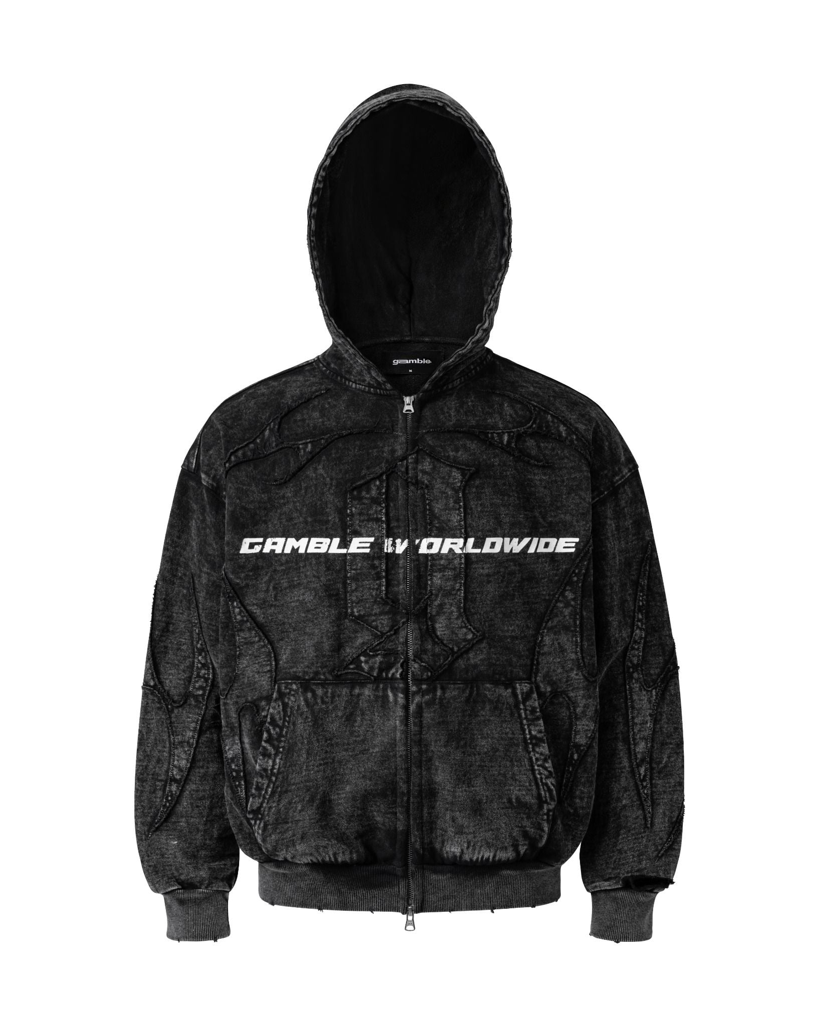 TRIBAL FULLZIP HOODIE / CHARCOAL