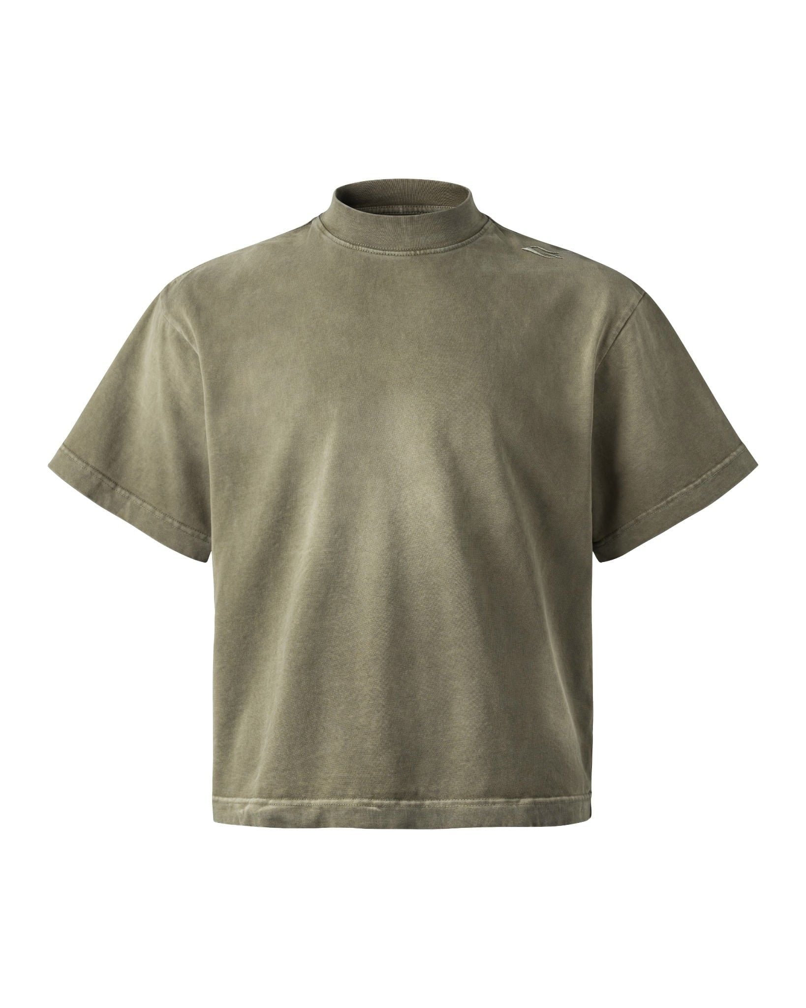 WASHED BOXY TEE / MOSSY