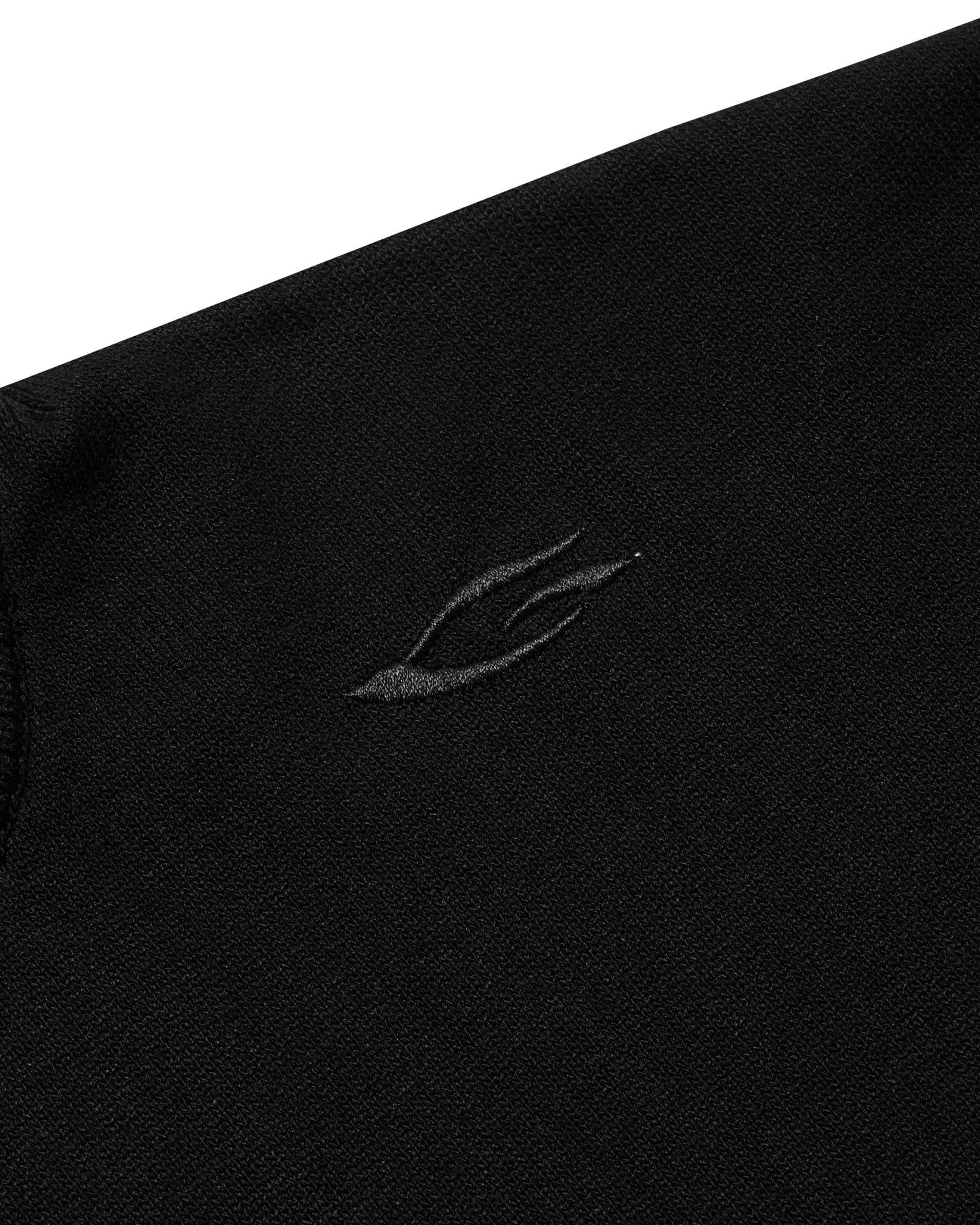 HALF-ZIP KNIT TEE / BLACK