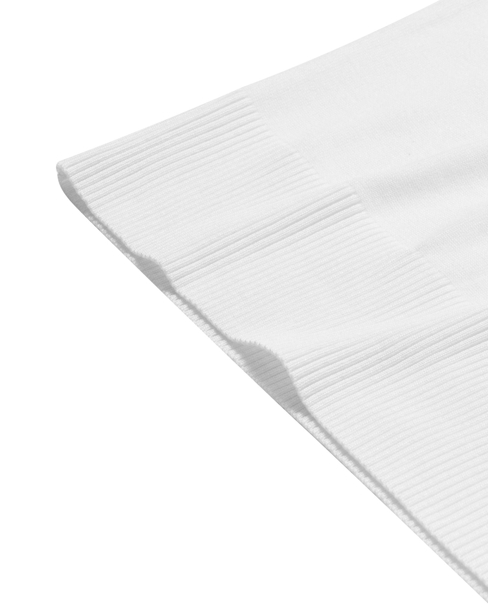 HALF-ZIP KNIT TEE / WHITE
