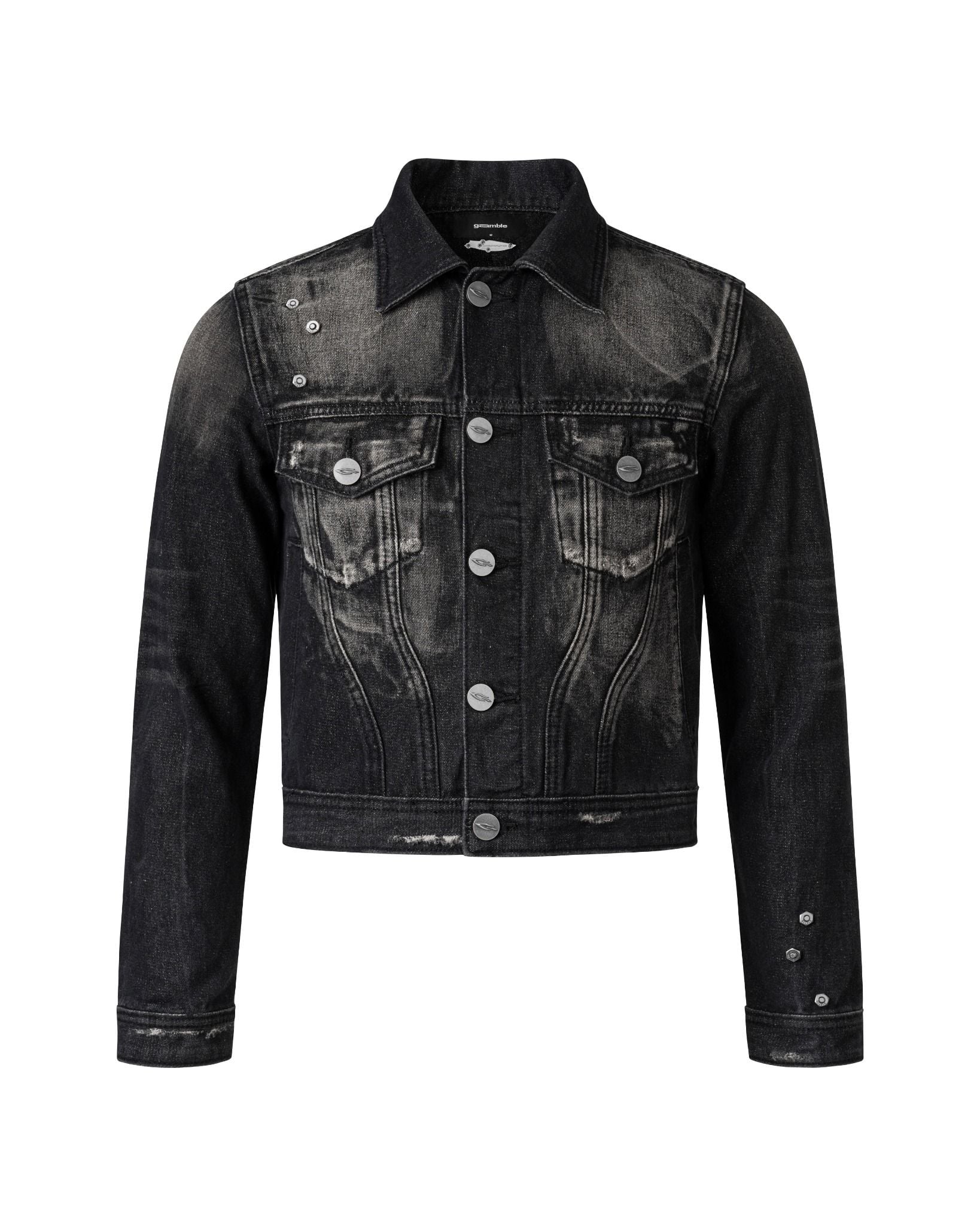 GRIME DENIM JACKET / GUNMETAL