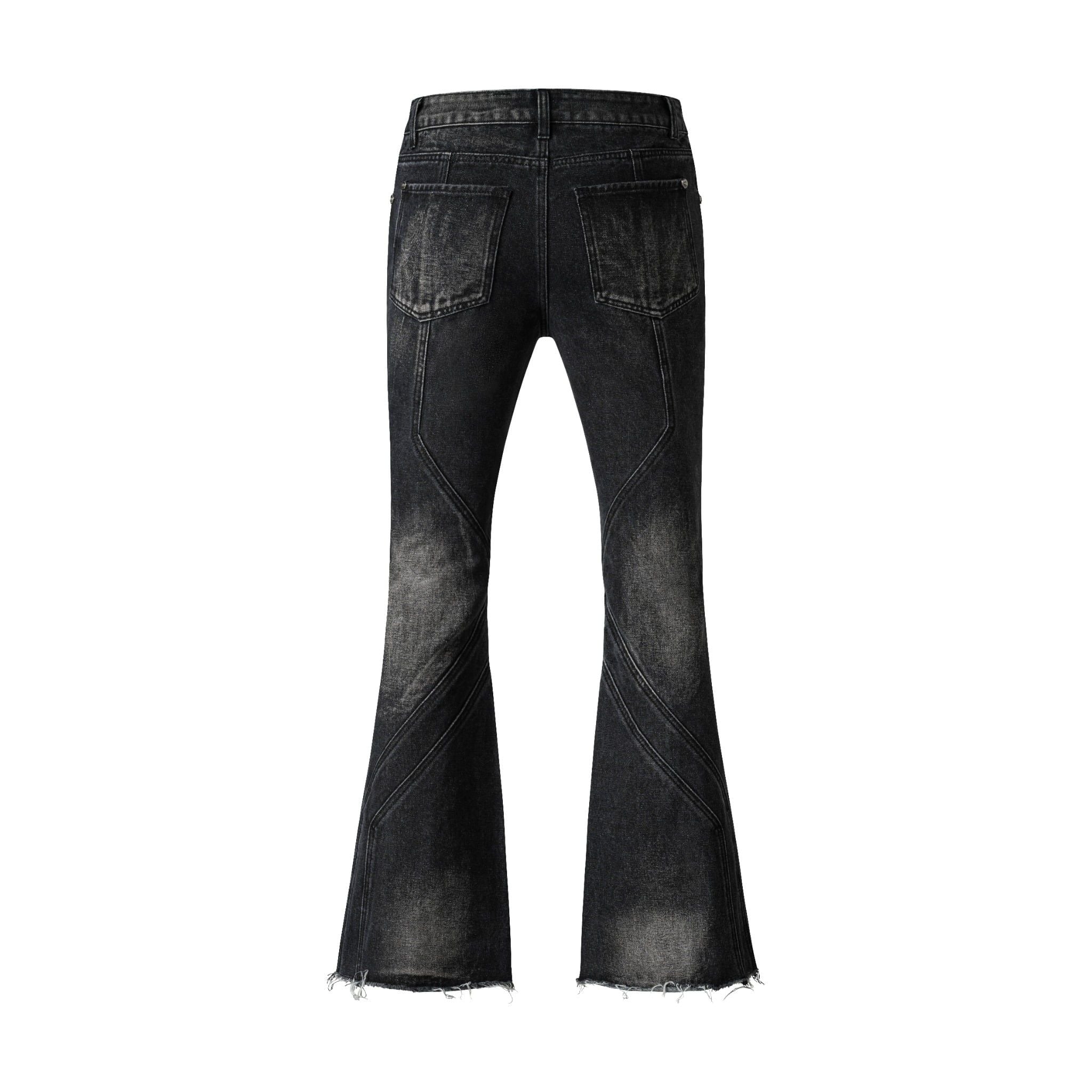 GRIME FLARED JEANS / GUNMETAL
