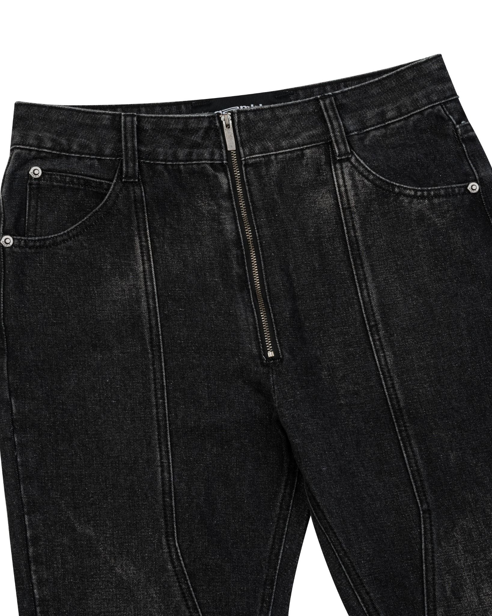 GRIME FLARED JEANS / GUNMETAL