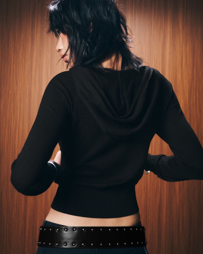 KNIT FULLZIP HOODIE / BLACK