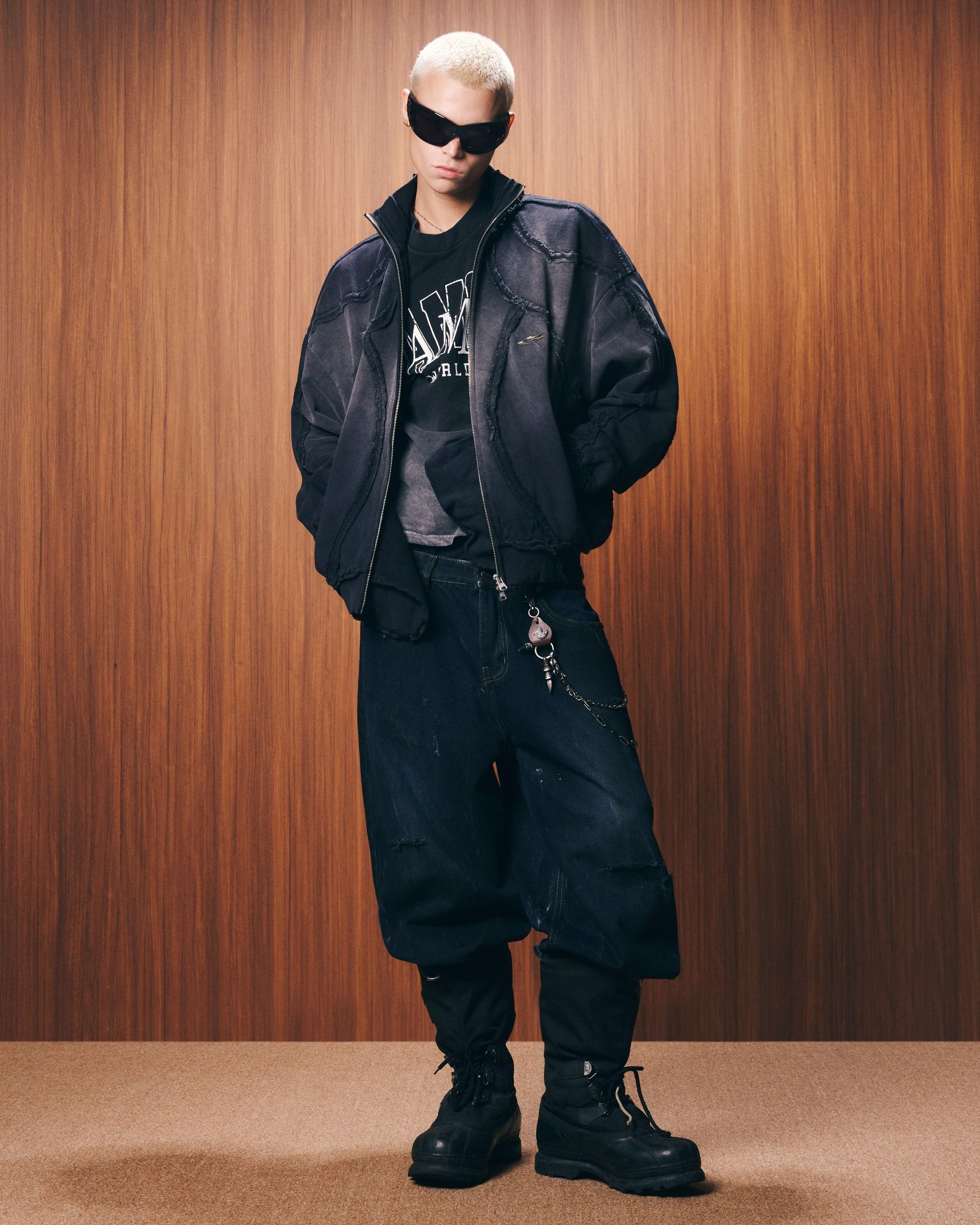 VEINS FULLZIP JACKET / CHARCOAL
