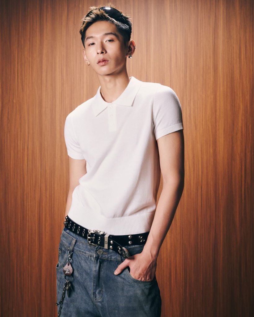 POLO KNIT TEE / WHITE