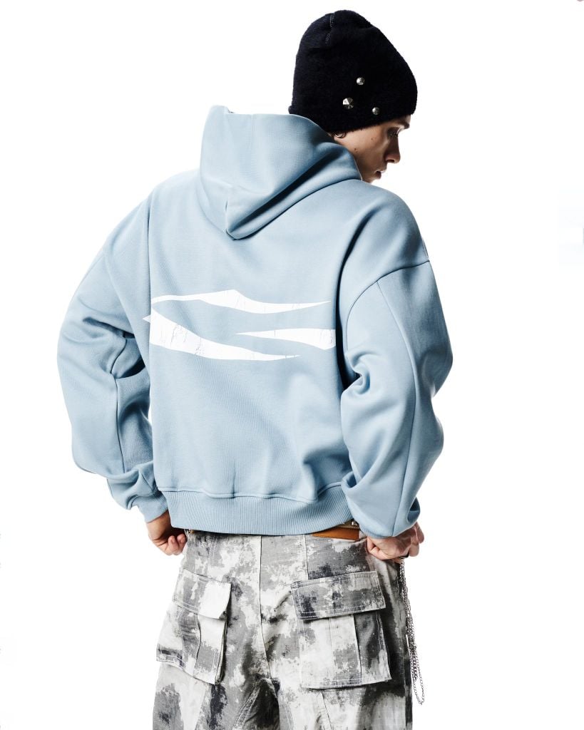 LOGO BOXY HOODIE / MIST