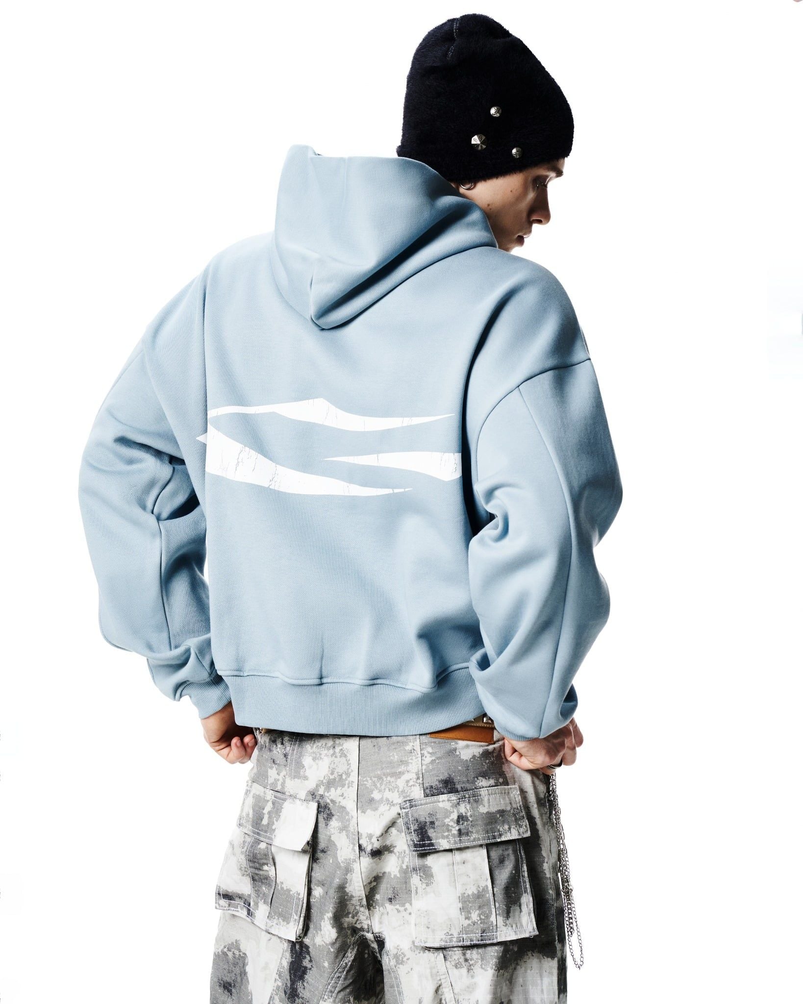 LOGO BOXY HOODIE / MIST