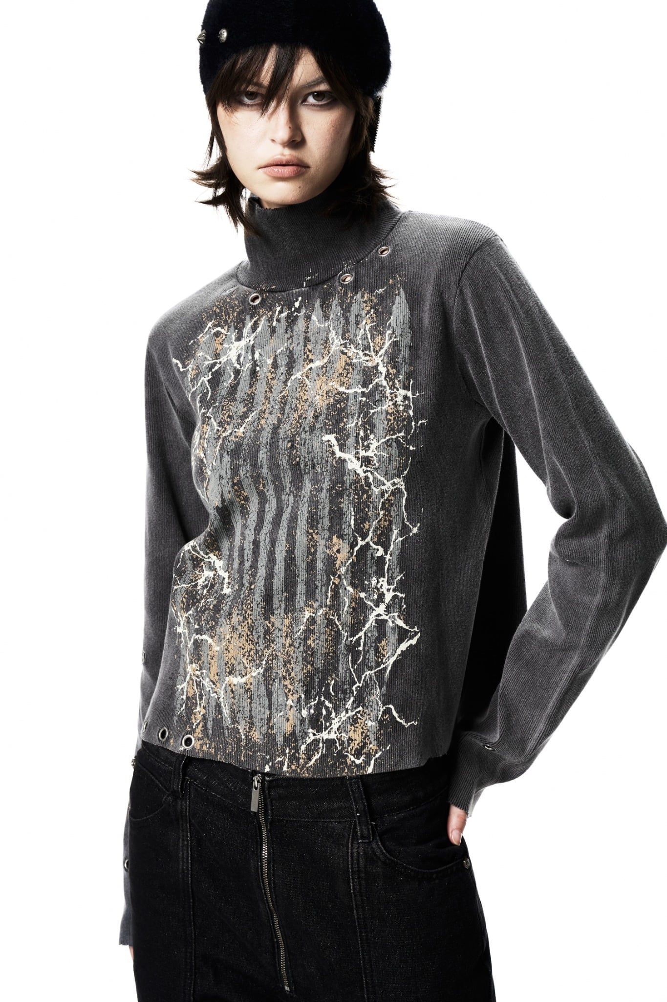 RIFT LONGSLEEVE RIB TEE / MIDNIGHT