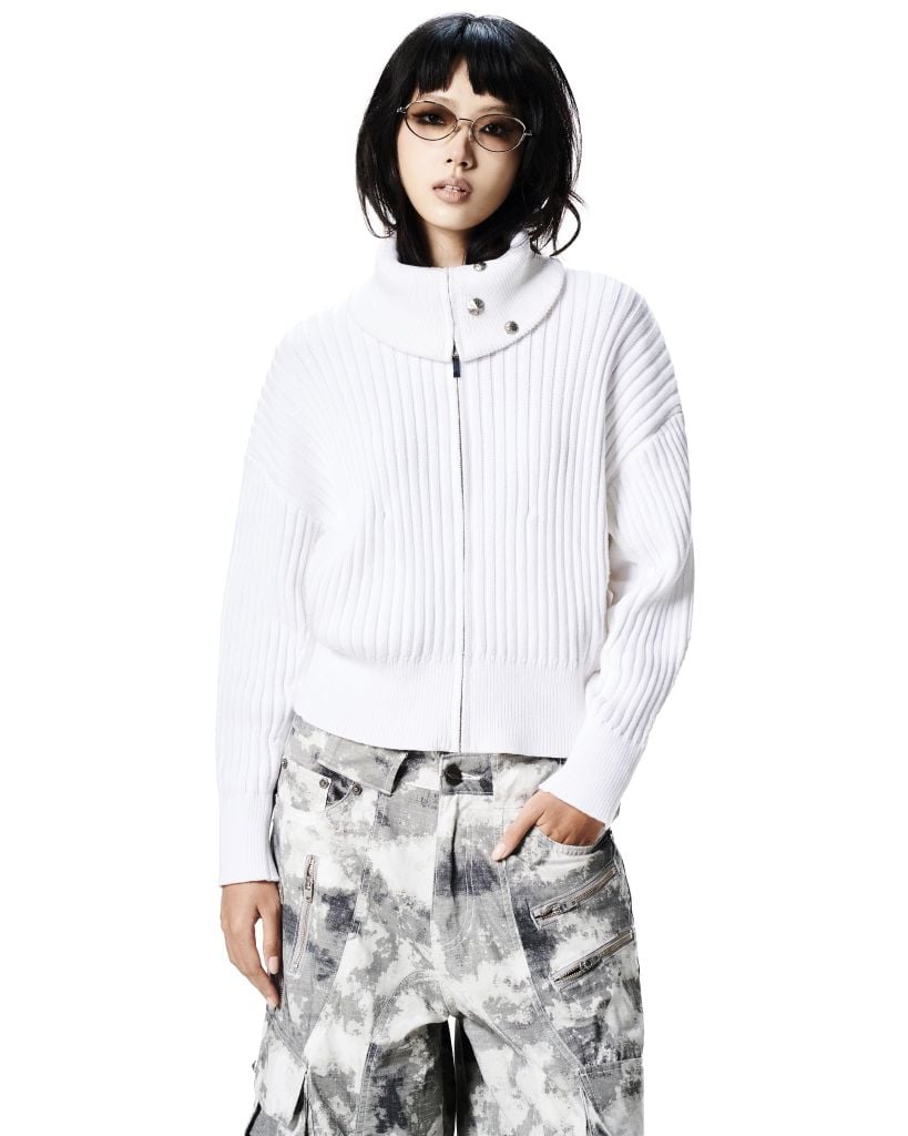 POLAR ZIP KNIT / WHITE