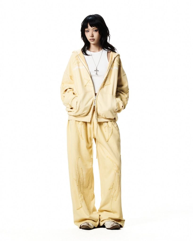 TRIBAL BAGGY JOGGER / BUTTER