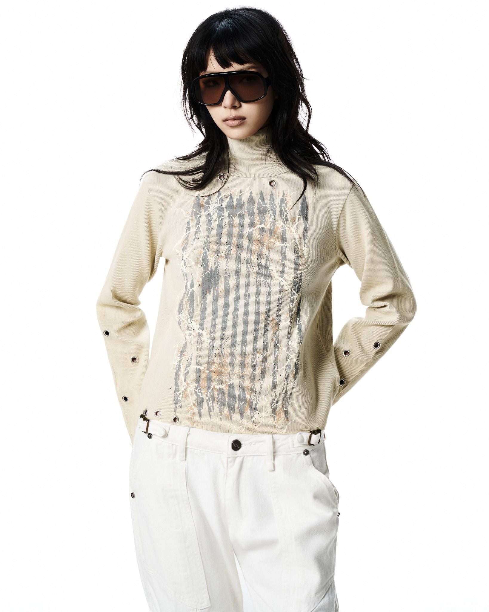 RIFT LONGSLEEVE RIB TEE / IVORY