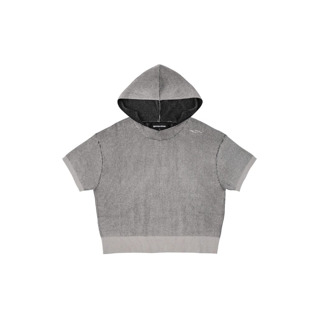 HOODED KNIT TEE / FOG