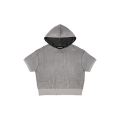 HOODED KNIT TEE / FOG