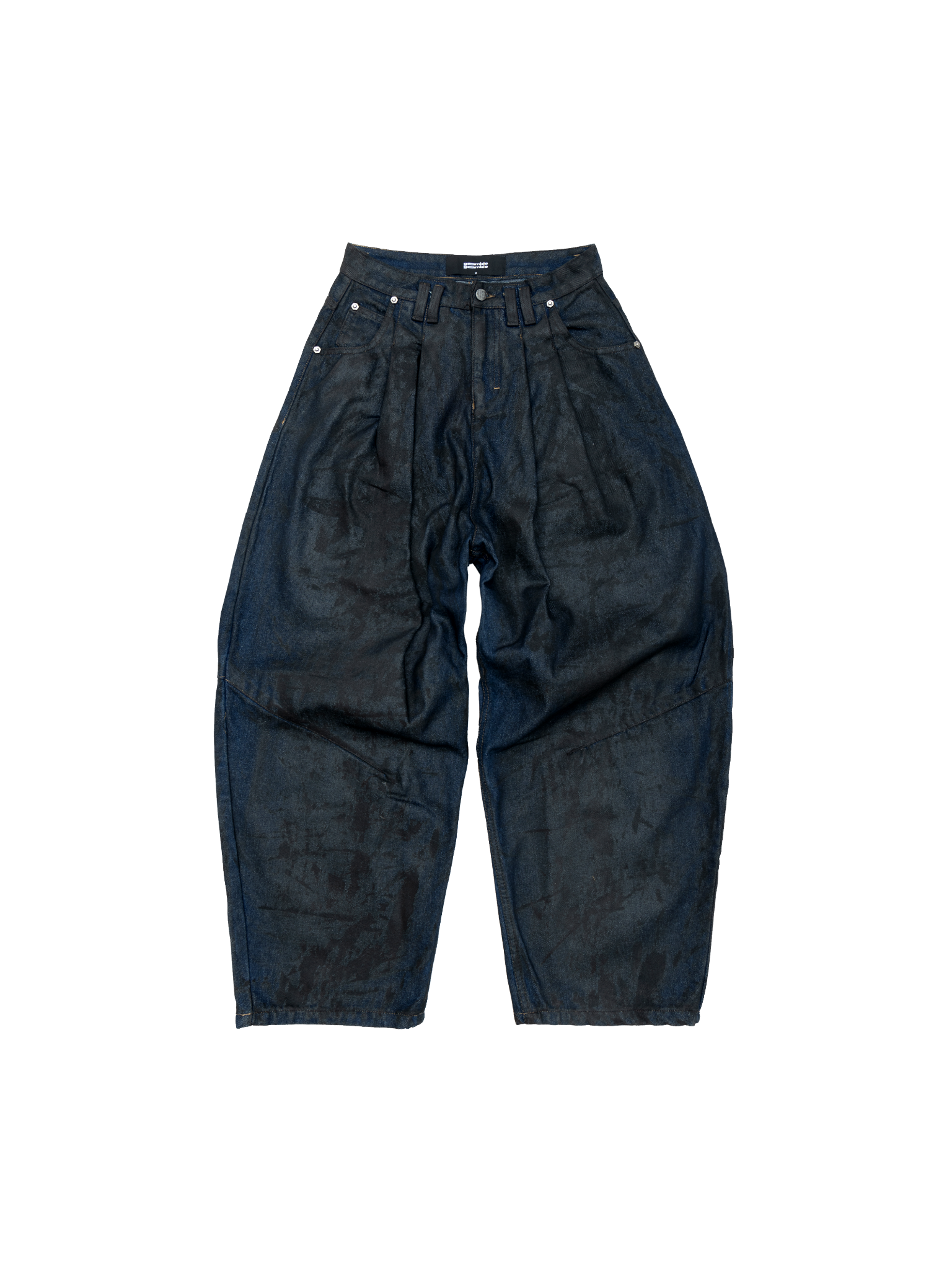 COATED BAGGY JEANS / BASALT
