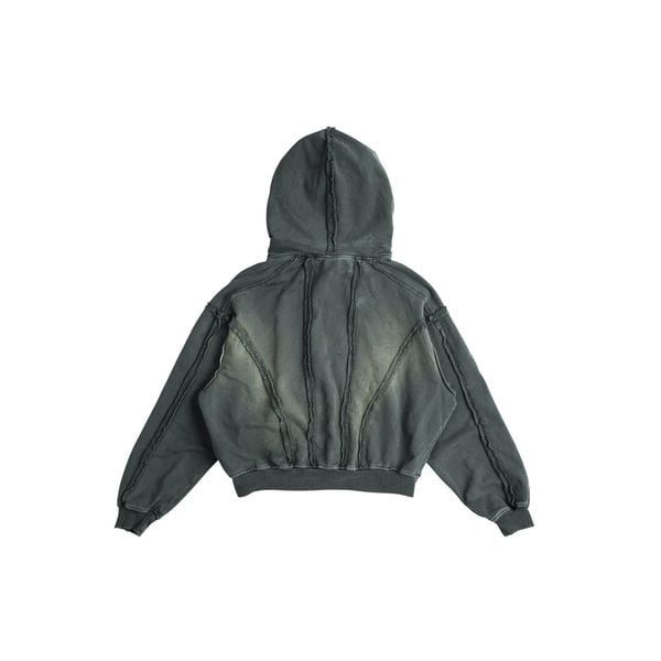  DOUBLE HOOD ZIP HOODIE / MOSS 