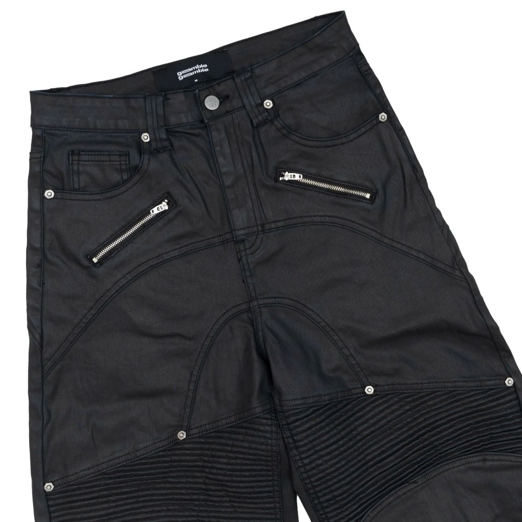 BIKER BAGGY PANTS / BLACK