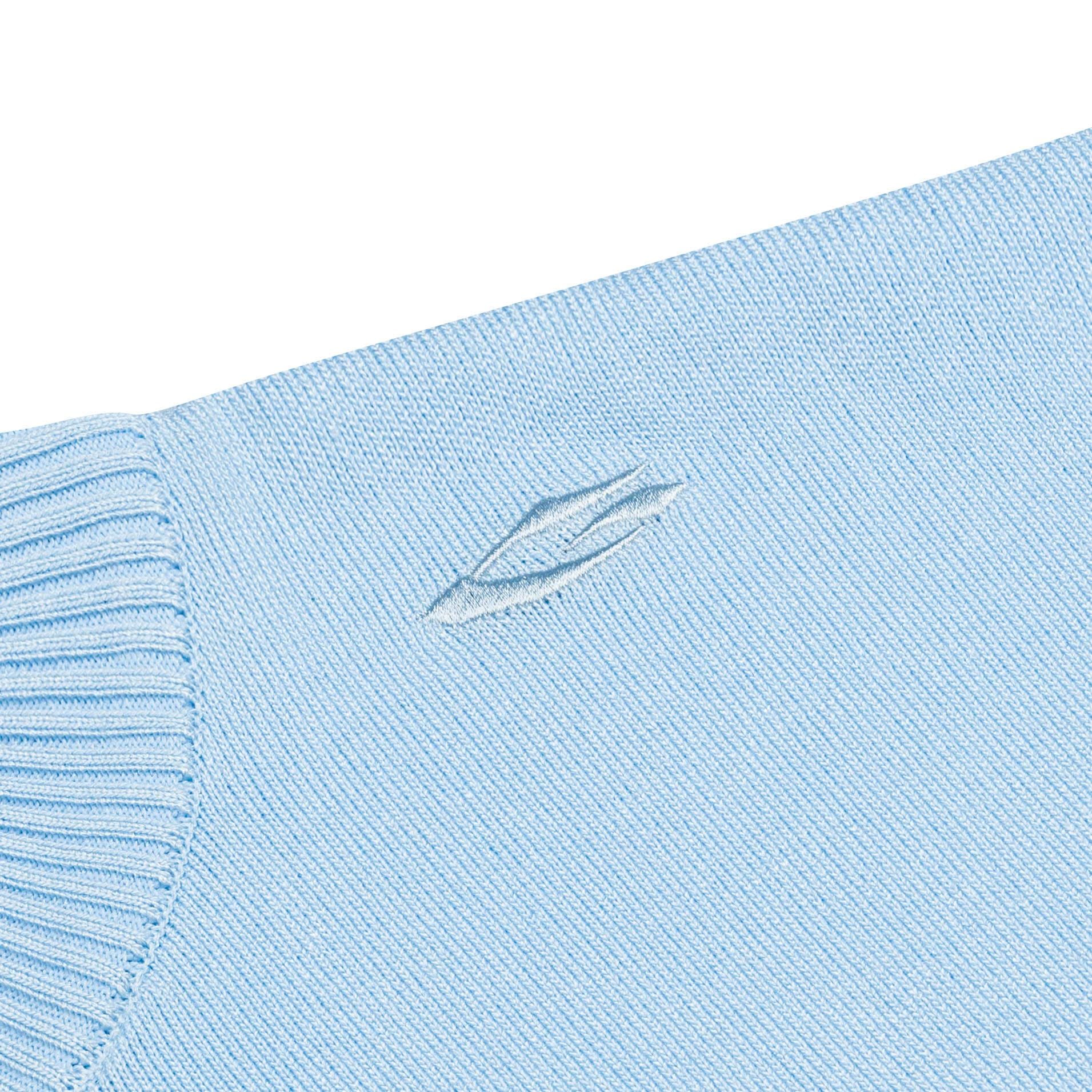 HALF-ZIP KNIT TEE / ICY