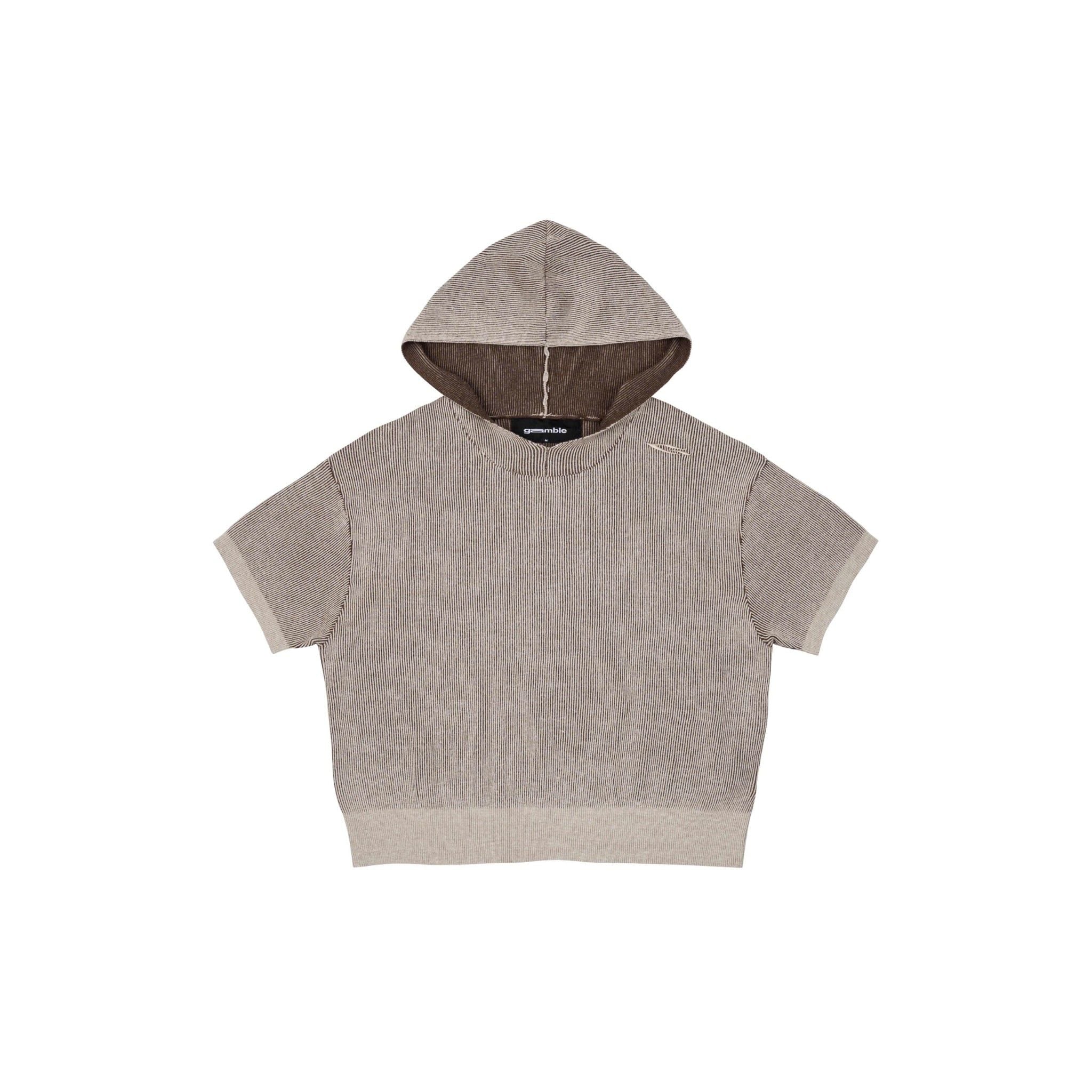HOODED KNIT TEE / DUNE