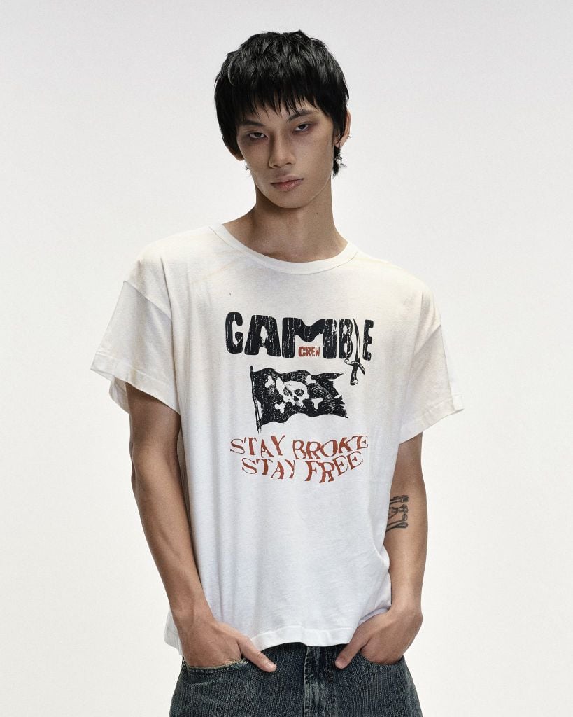 GAMBLE CREW TEE / MILKY