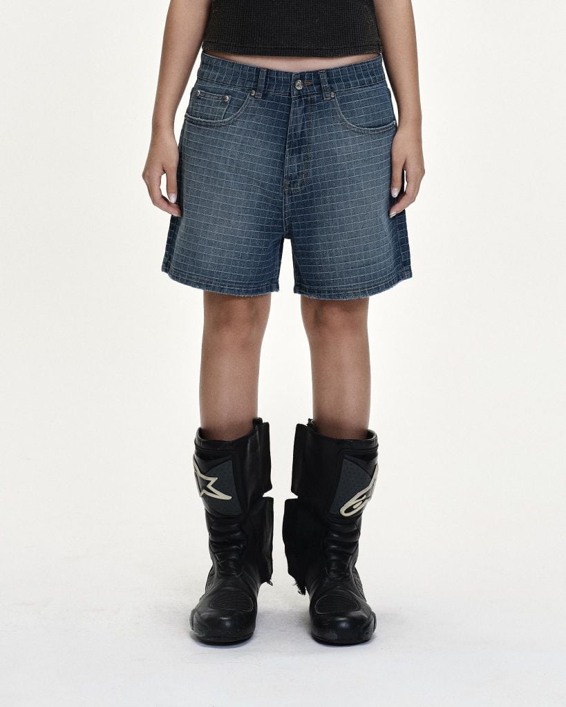 GRID SHORTS / INDIGO
