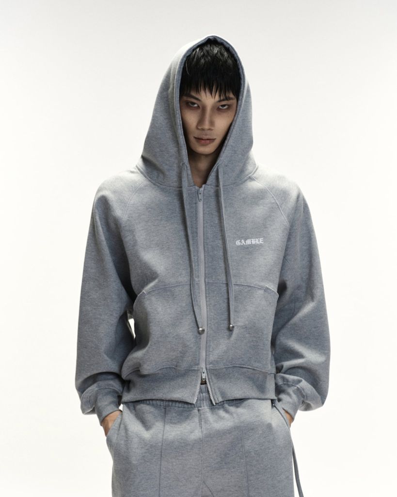 OFFSET FULLZIP HOODIE / GREY