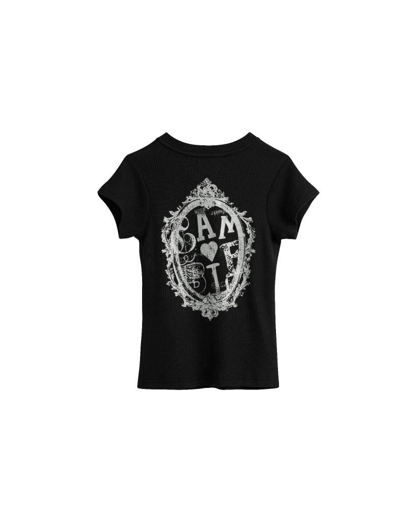 AMOUR BABY TEE / BLACK