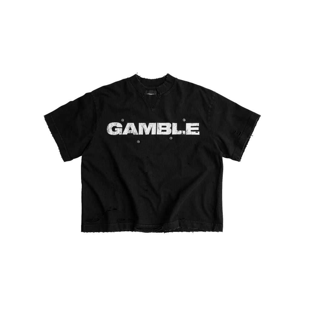 BROKEN V TEE / BLACK