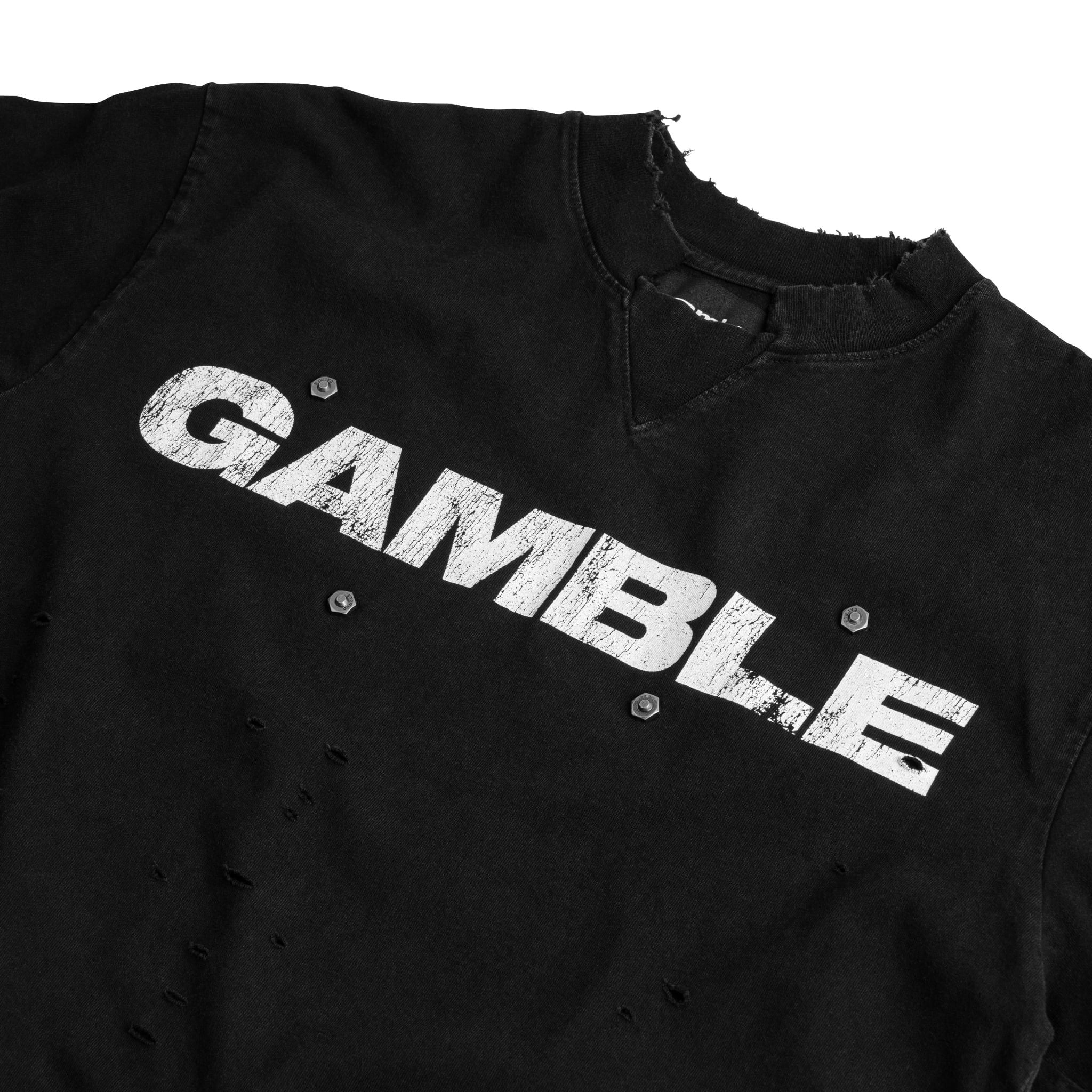 BROKEN V TEE / BLACK