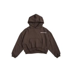 LOGO BOXY HOODIE / MOCHA