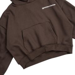 LOGO BOXY HOODIE / MOCHA