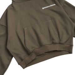LOGO BOXY HOODIE / COFFEE