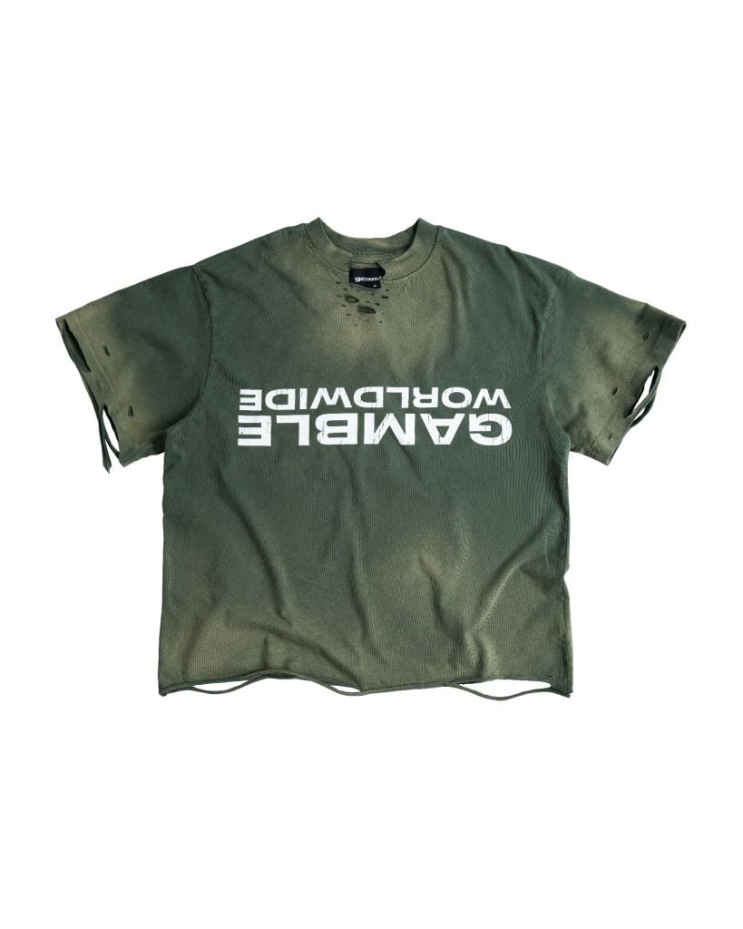 UPSIDE DOWN TEE / MATCHA