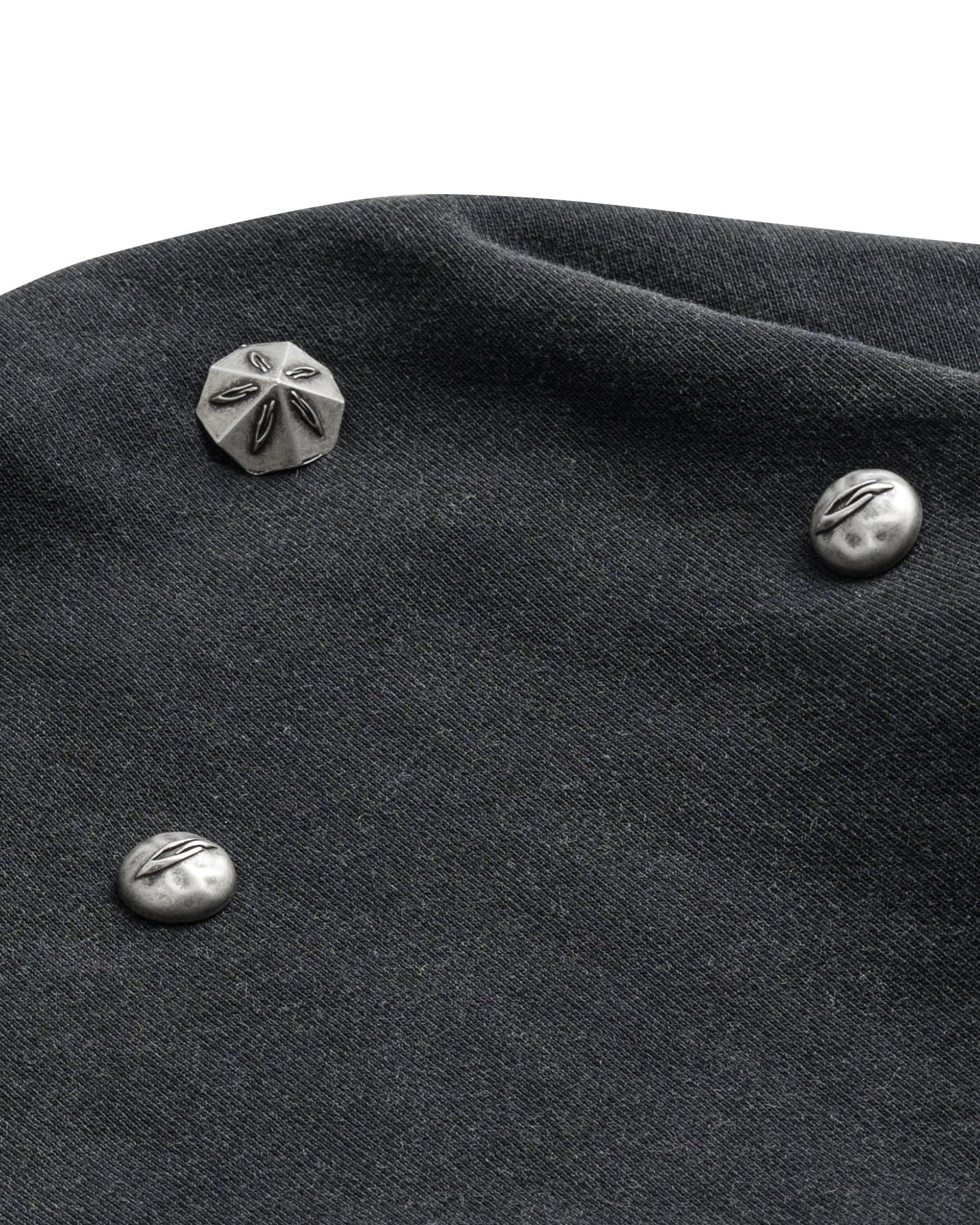 RIVET HALF-ZIP HOODIE / CHARCOAL