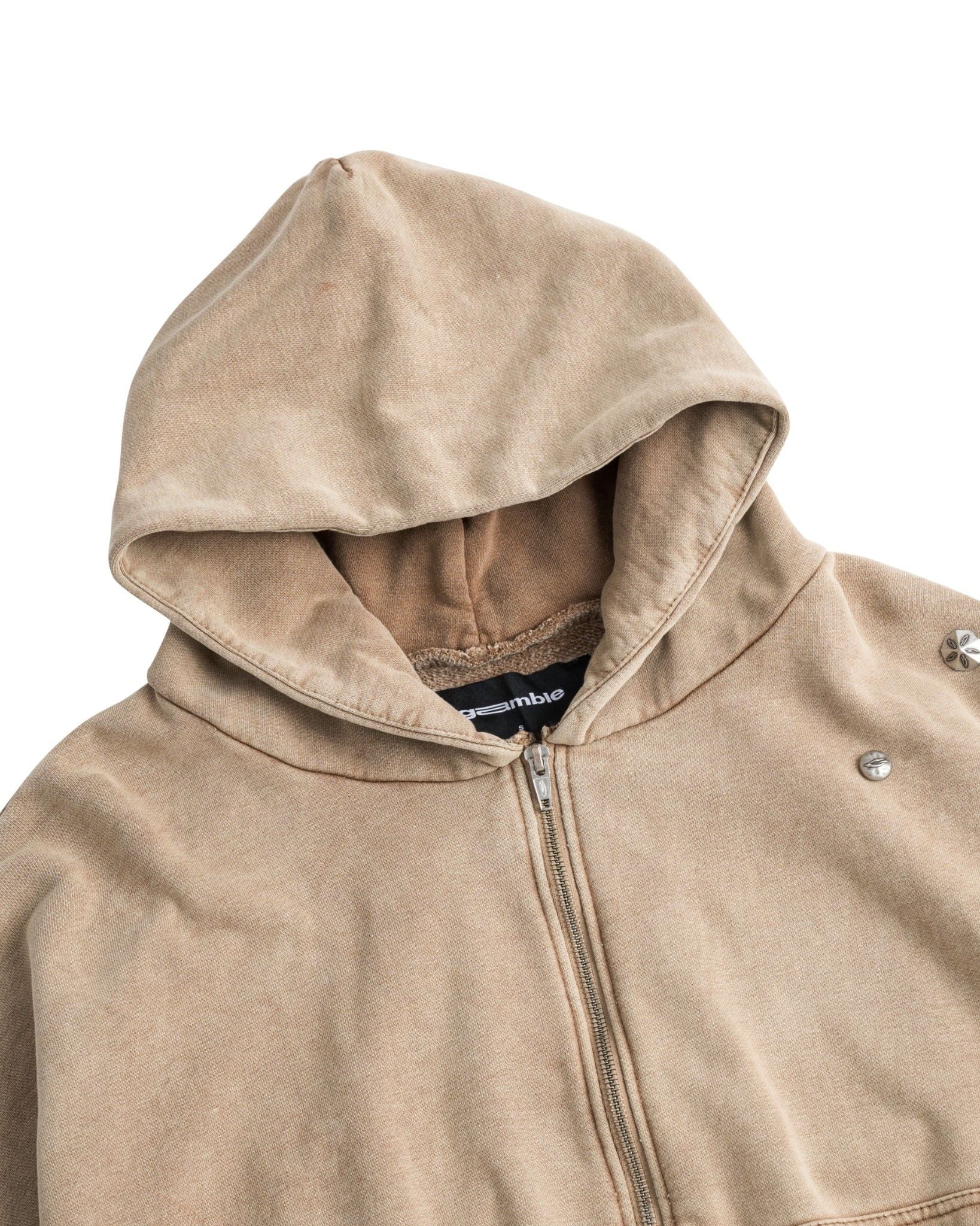 RIVET HALF-ZIP HOODIE / DUST