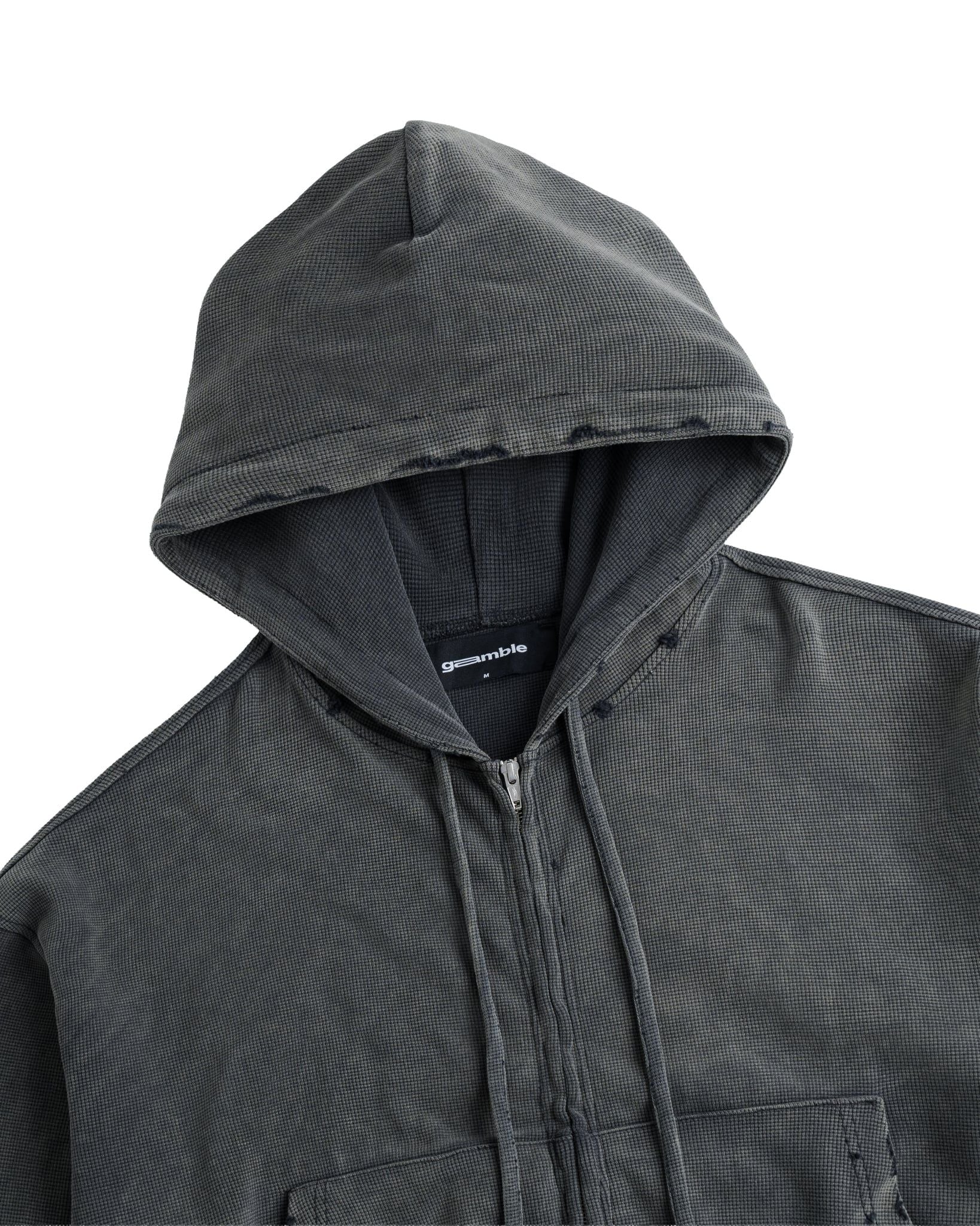 AMOUR ZIP HOODIE / CEMENT
