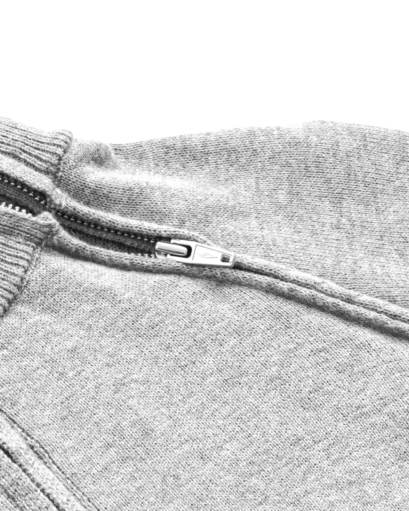 DUAL ZIP KNIT JACKET / GREY