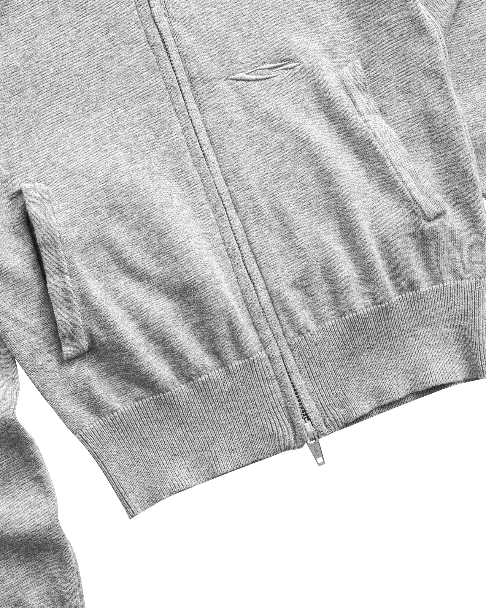 DUAL ZIP KNIT JACKET / GREY