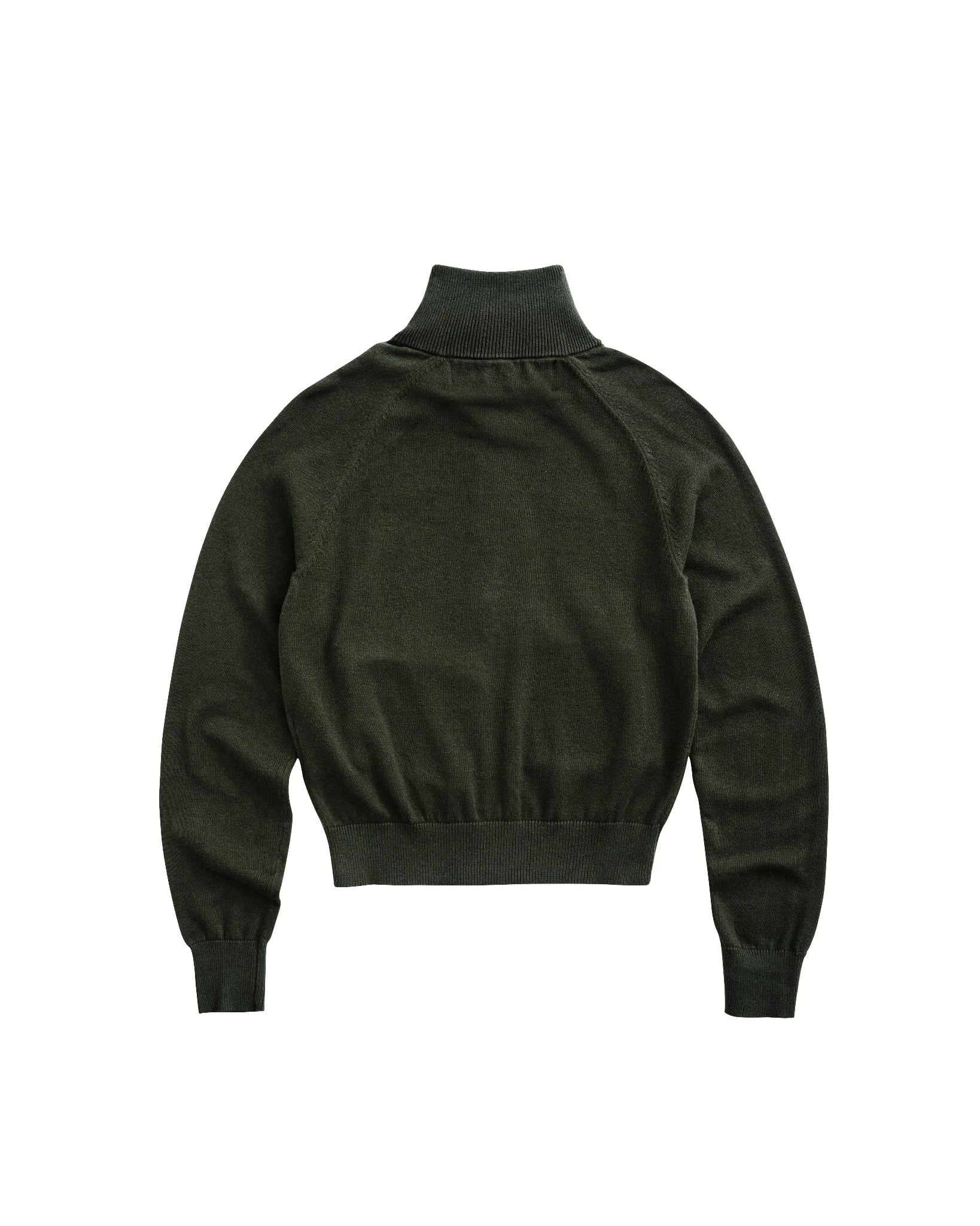 DUAL ZIP KNIT JACKET / MOSS