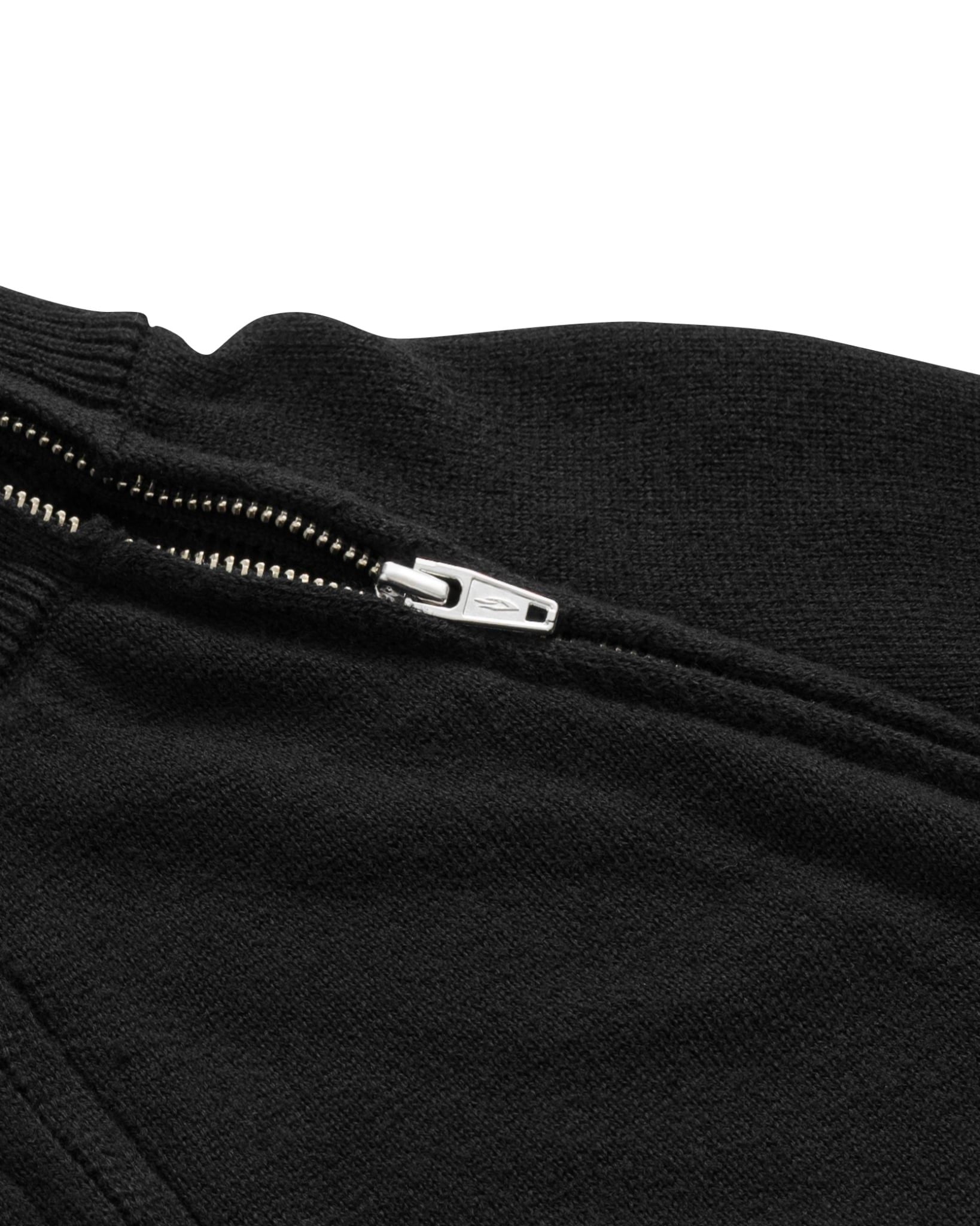 DUAL ZIP KNIT JACKET / BLACK