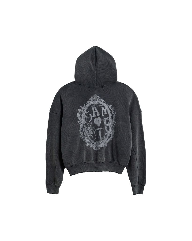 AMOUR ZIP HOODIE / CEMENT