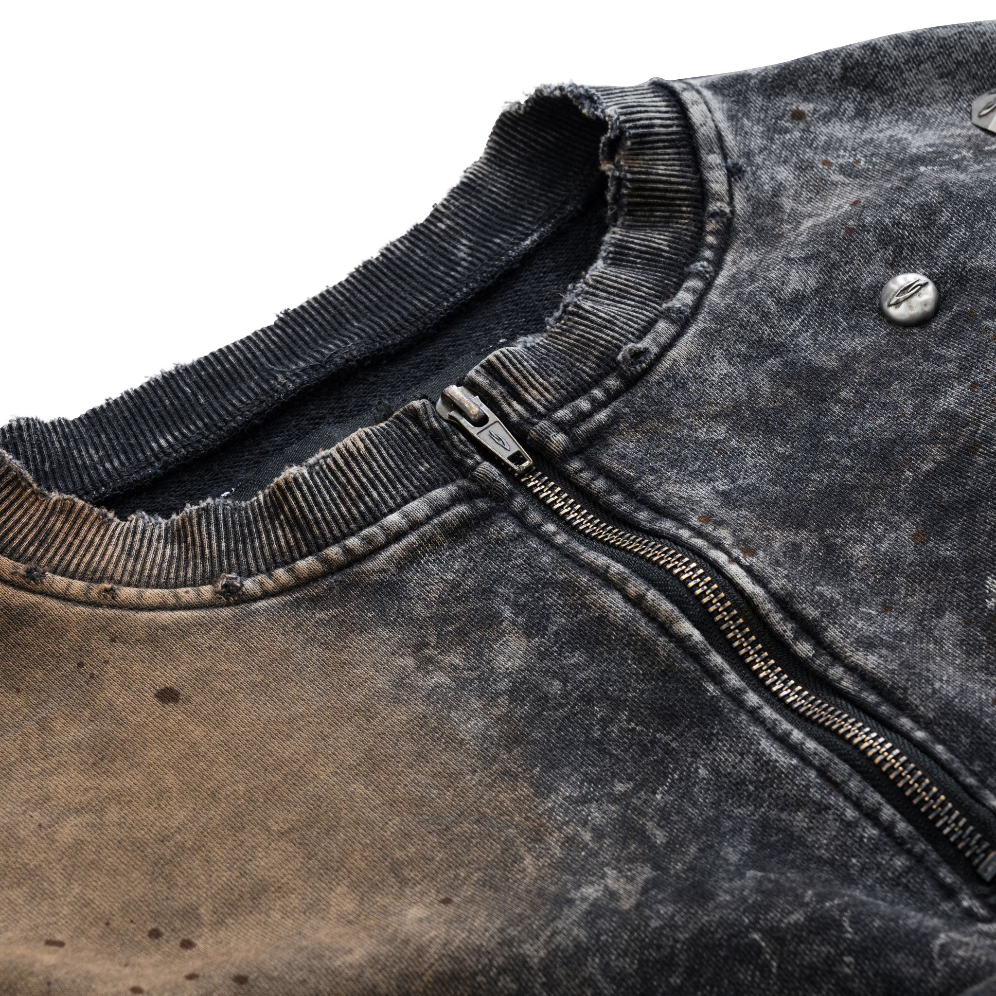 RIVET HALF-ZIP SWEATER / AFTERBURN