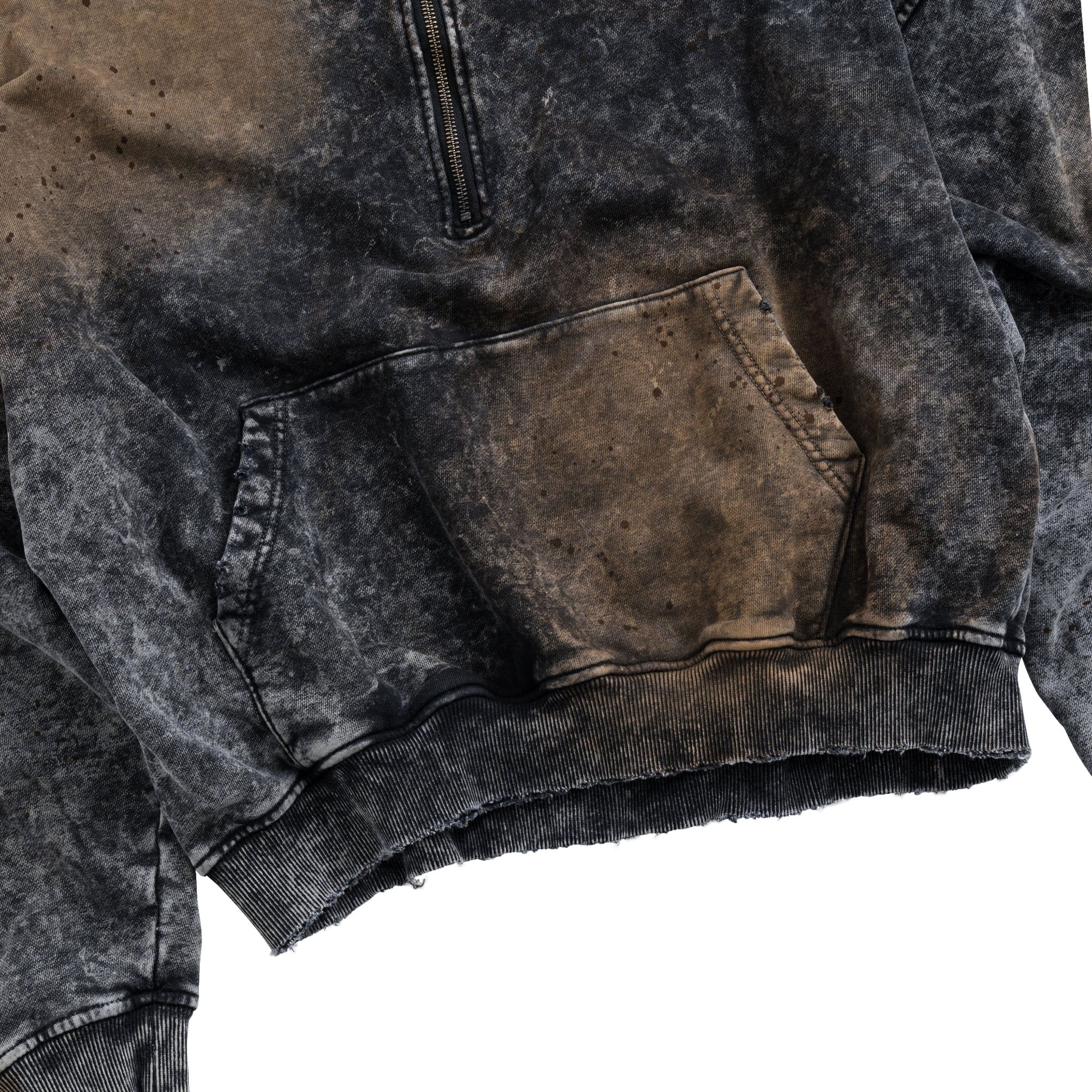 RIVET HALF-ZIP SWEATER / AFTERBURN