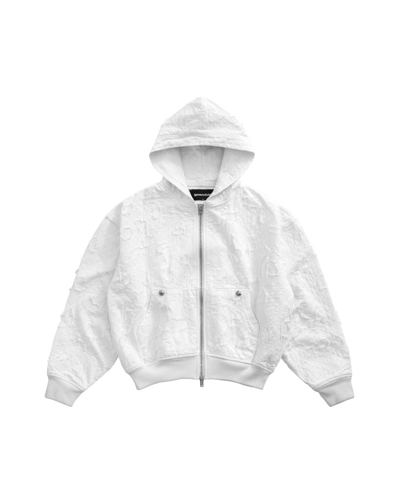 VIOLENT HOODIE ZIP / WHITE