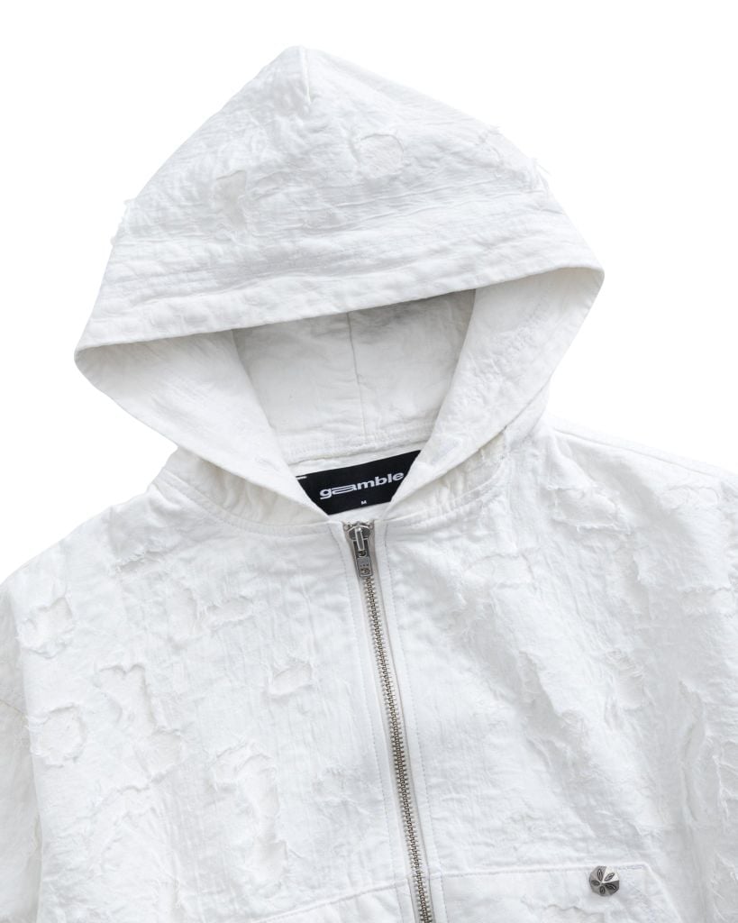 VIOLENT HOODIE ZIP / WHITE