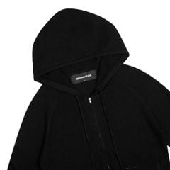 KNIT FULLZIP HOODIE / BLACK